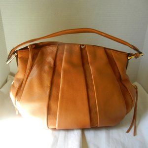 Aimee Kestenburg Large Leather Suede Inserts Handbag NEW w/Defect Camel